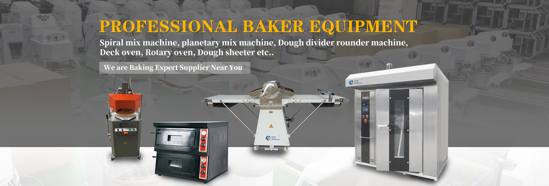 deck oven, oven, rotary oven, pizza oven, spiral mix machine, planetary mix machine, dough sheeter machine, bangagu making machine